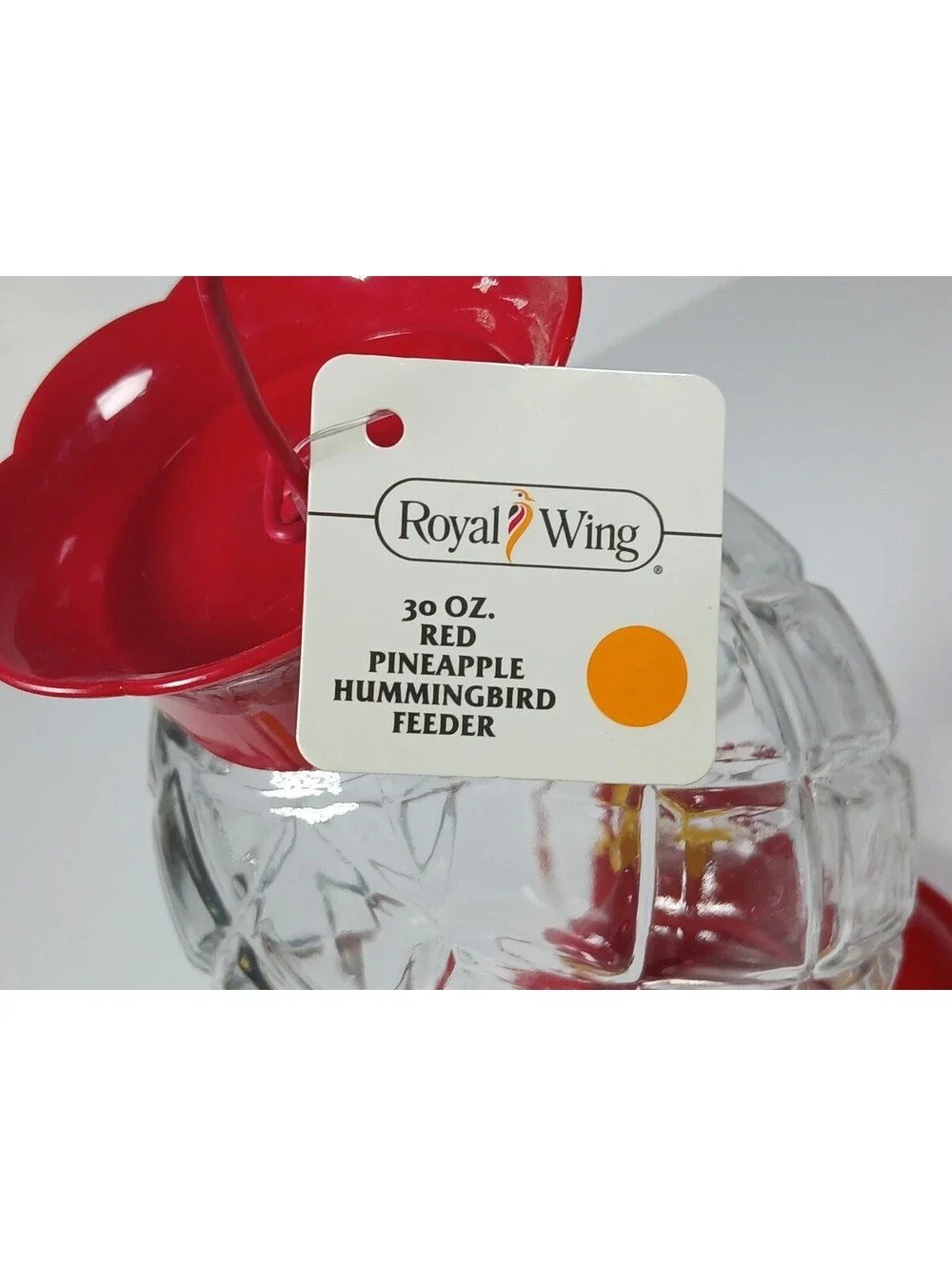 Royal Wing Glass Hummingbird feeder Lantern Shape Red Yellow Adjustable Perches